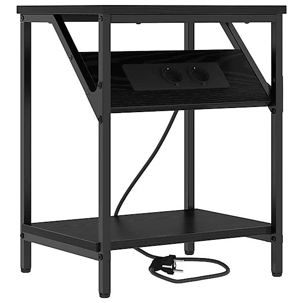 vidaXL Nachttisch Schwarze Eiche 38 x 30 x 48 cm Holzwerkstoff 859580 günstig online kaufen