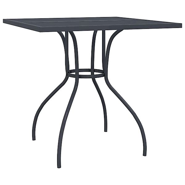 vidaXL Gartentisch Anthrazit 80x80x72,5 cm Stahlgeflecht 362731 günstig online kaufen