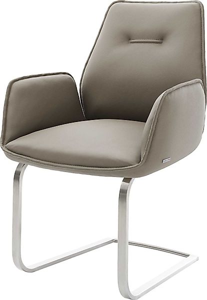 DELIFE Polsterstuhl Zoa-Flex, Freischwinger flach Edelstahl günstig online kaufen