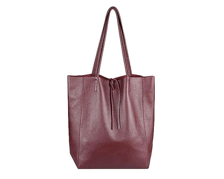 ITALYSHOP24 Schultertasche Made in Italy Damen Premium Leder SHOPPER Tasche günstig online kaufen