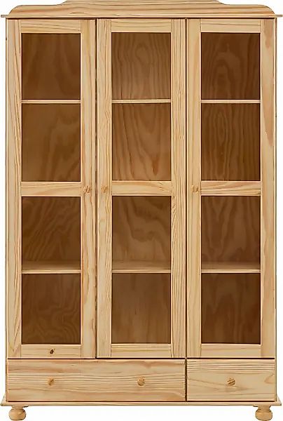 Möbilia Vitrine "Chur" Gefertigt aus massivem Kieferholz günstig online kaufen