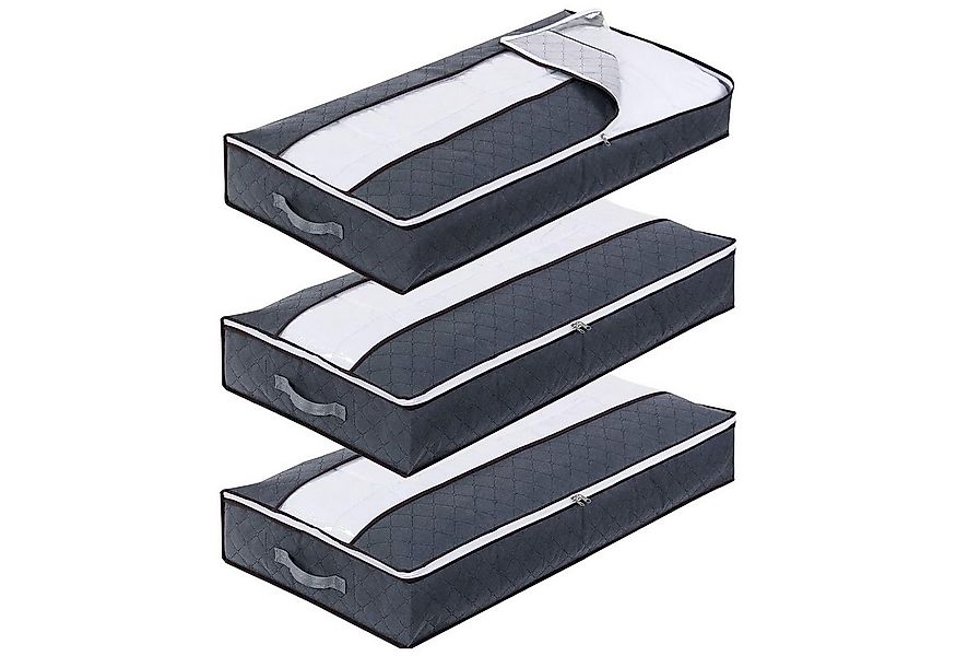 STILVORA Aufbewahrungsbox 3er Unterbettkommode Unterbettbox Stoff faltbar A günstig online kaufen