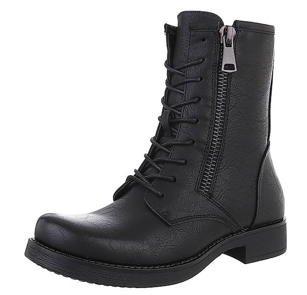 Ital-Design Damen Schnürschuhe Freizeit Stiefelette (87740386) Blockabsatz günstig online kaufen