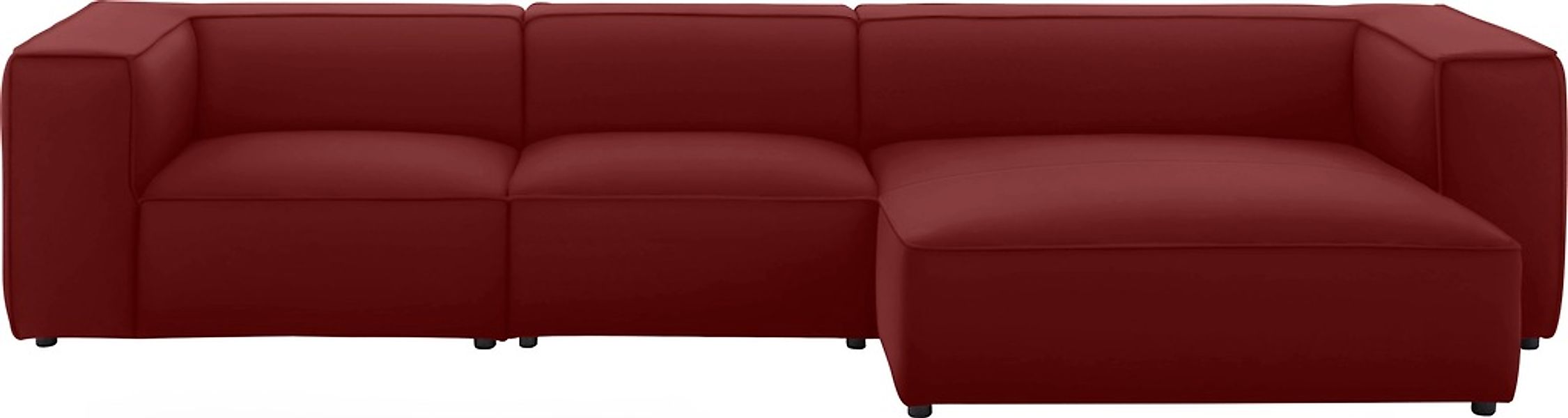 W.SCHILLIG Ecksofa »around-the-block«, mit eleganter Biese, mit Federkern, günstig online kaufen