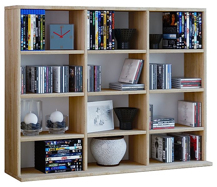 VCM Standregal Holz CD DVD Standregal Bücherregal Regal Megosa L günstig online kaufen