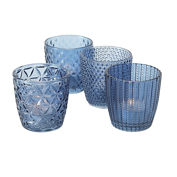 BOLTZE Windlicht Set Marilu 4-tlg blau günstig online kaufen