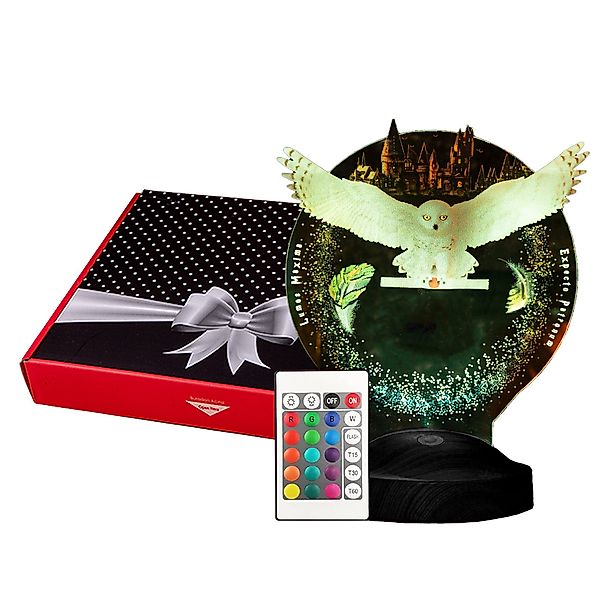 Geschenkelampe LED Nachttischlampe Hogwarts Hedwig Harry günstig online kaufen