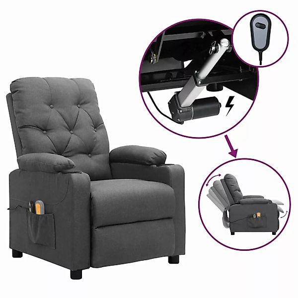 Vidaxl Elektrischer Sessel Verstellbar Hellgrau Stoff günstig online kaufen