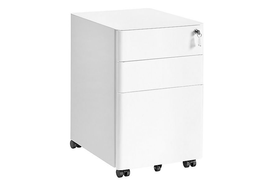 SONGMICS Aktenschrank Rollcontainer, Büroschrank mit Rollen, Stahl Schreibt günstig online kaufen