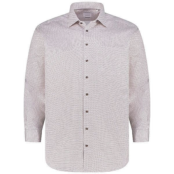 ETERNA Businesshemd mit Allover-Muster, bügelfrei Farbe beige/braun Größe: günstig online kaufen
