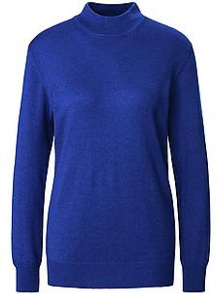 Stehbund-Pullover Modell Sabrina Peter Hahn blau günstig online kaufen