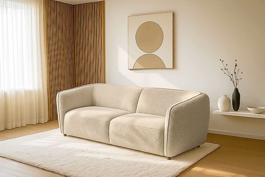Home affaire 3-Sitzer "OSTRUP, Naturtöne, Boucle" Breite 221 cm, organische günstig online kaufen