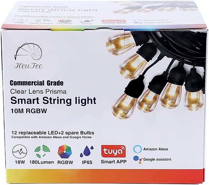 HeuTec LED-Lichterkette Glühbirne 10m outdoor Sprachsteuerung günstig online kaufen
