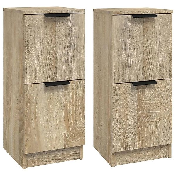 vidaXL Sideboards 2 Stk Sonoma-Eiche 30x30x70 cm Holzwerkstoff 811176 günstig online kaufen