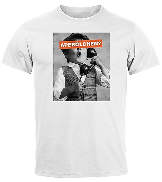 MoonWorks Print-Shirt Herren T-Shirt Aperölchen Fotoprint Schwarzweiss Retr günstig online kaufen