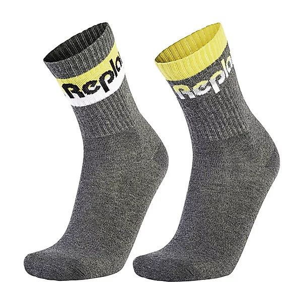 Replay Short Tennis Short Socken 2 Paare EU 35-38 Dark Grey Mel / Dark Grey günstig online kaufen