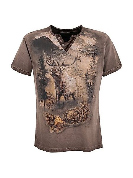Hangowear Trachtenshirt Trachtenshirt Herren - DARIUS - beige günstig online kaufen