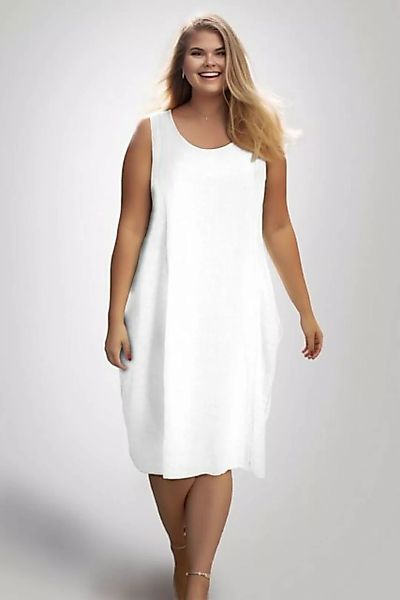 PEKIVESSA Sommerkleid Ärmelloses Leinenkleid O-Form Rundhals (1-tlg) breite günstig online kaufen