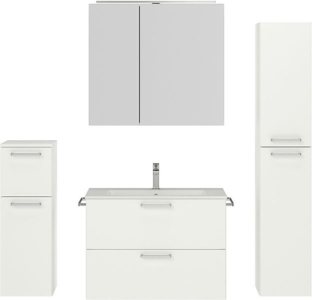 nobilia® Badmöbel-Set Tolvina, (4-St., vormontiert, mit günstig online kaufen