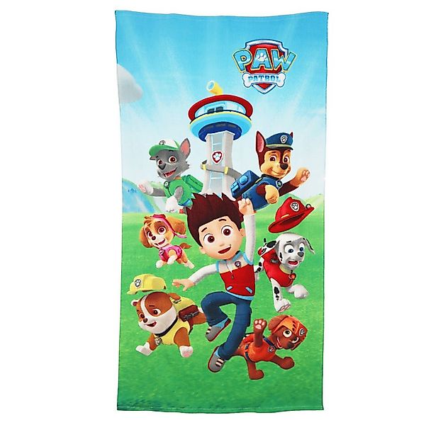 PAW PATROL Strandtuch Paw Patrol Chase Ryder Jungen Mikrofaser Badetuch 70x günstig online kaufen