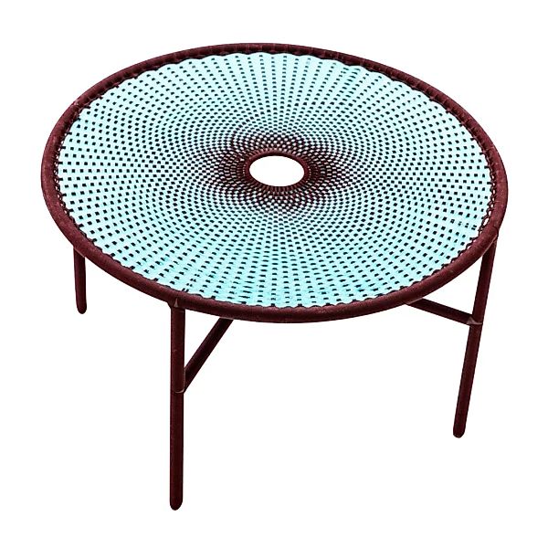Moroso - Banjooli Tisch - oxid/wasser/handgeflochten/Gestell Stahl lackiert günstig online kaufen