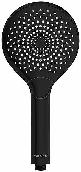 WENKO Handbrause "Watersaving" 1 Stk. tlg. Schwarz matt, Ø 12 cm günstig online kaufen