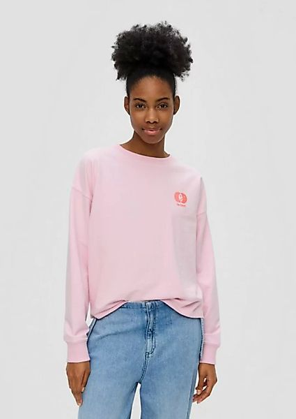 QS Sweatshirt Sweatshirt im Boxy Cut mit Rückenprint Logo, Stickerei günstig online kaufen