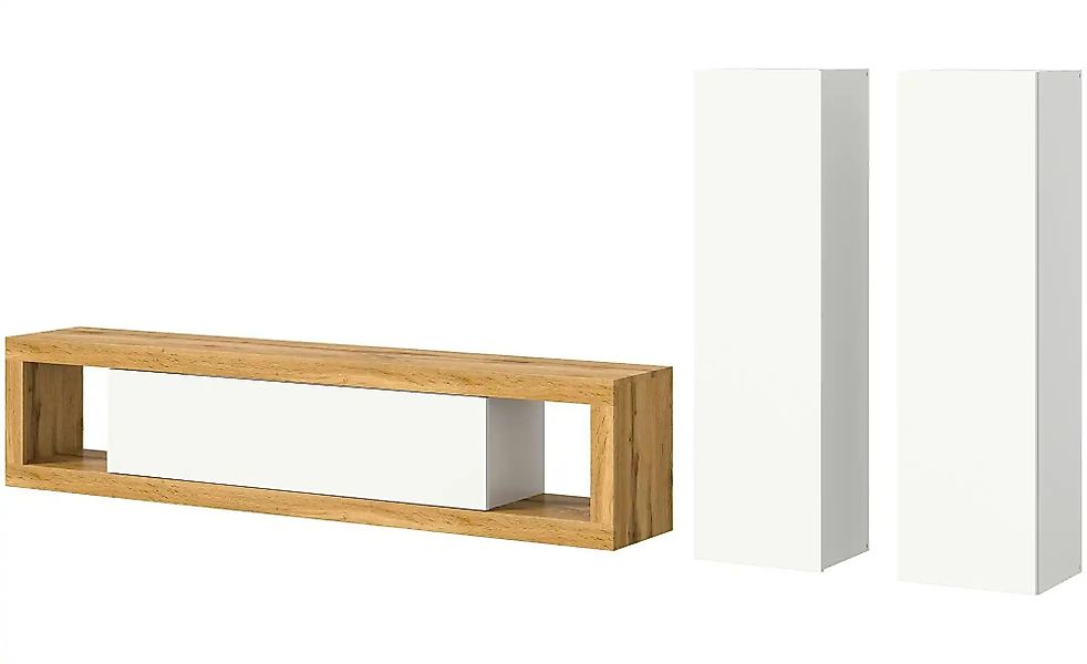 Wohnkombination hängend  Moja ¦ holzfarben ¦ Maße (cm): B: 270 H: 135 T: 30 günstig online kaufen