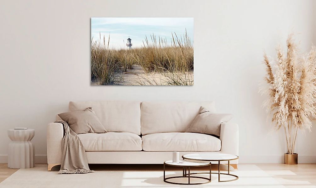 queence Acrylglasbild "Erasmus", Strand-Himmel-Düne-Deutschland-Gräser-Meer günstig online kaufen