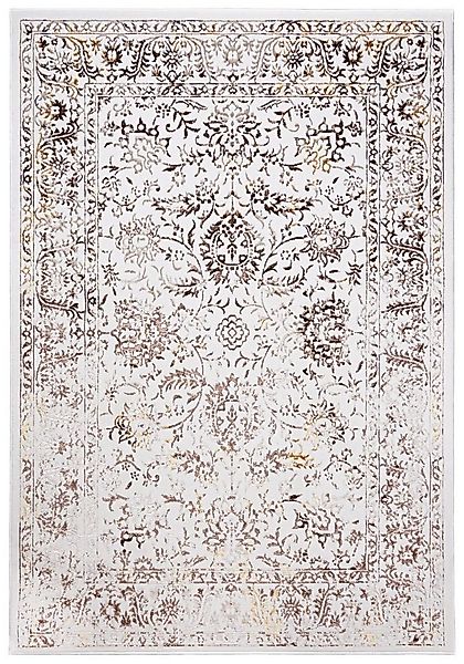 Mazovia Designteppich Vintage Teppich für Wohnzimmer - Glänzende - Creme Be günstig online kaufen