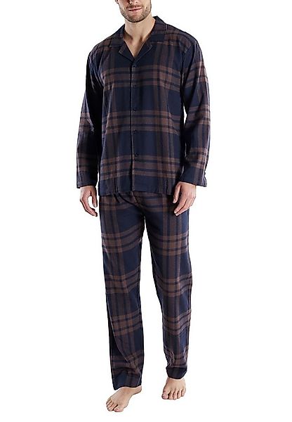 TOM TAILOR Pyjama TOM TAILOR Herren Pyjama braun kariert (1 tlg) günstig online kaufen