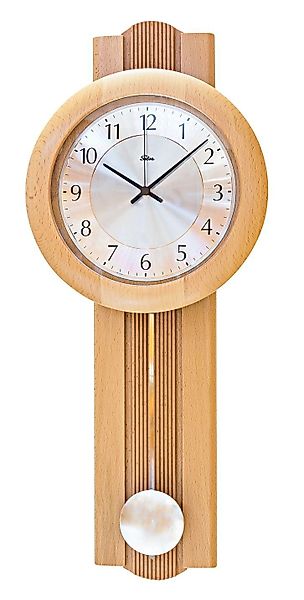 Selva Technik Wanduhr SELVA Funk-Pendelwanduhr Buche günstig online kaufen