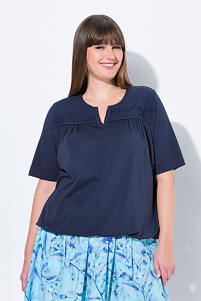 Ulla Popken T-Shirt T-Shirt Gummisaum Biesen günstig online kaufen