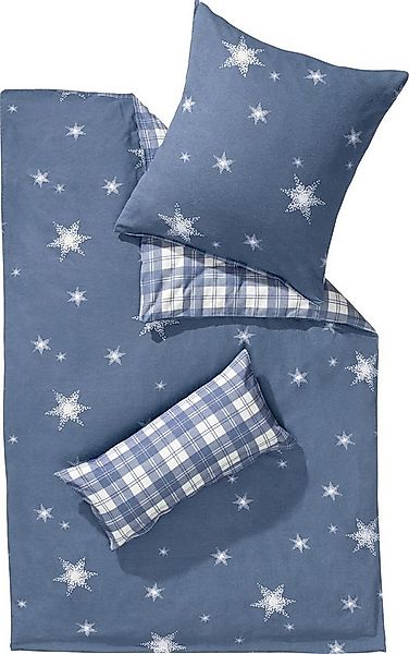 Dormisette Bettwäsche Wendebettwäsche, Biber, Karo günstig online kaufen