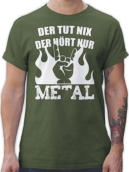 Shirtracer T-Shirt Der tut nix der hört nur Metal Heavy Metal Geschenke günstig online kaufen