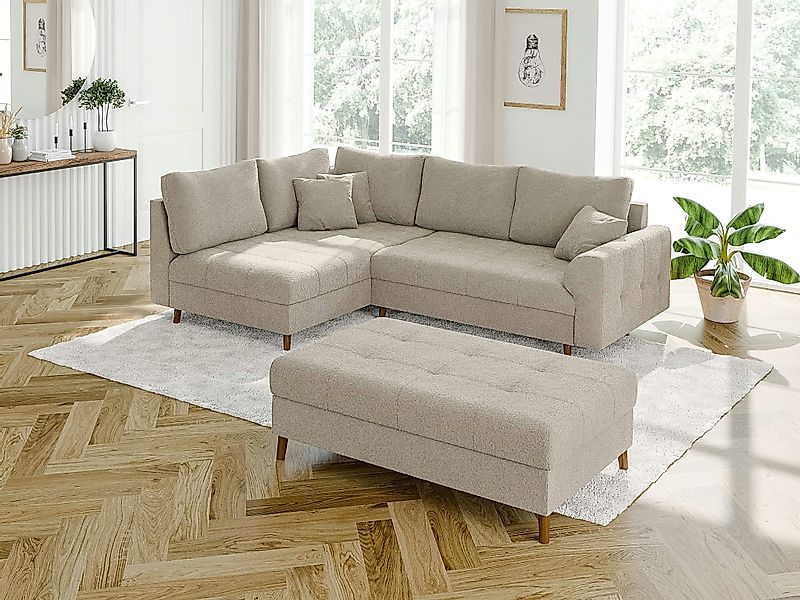 S-Style Möbel Ecksofa Leif mit Schlaffunktion günstig online kaufen