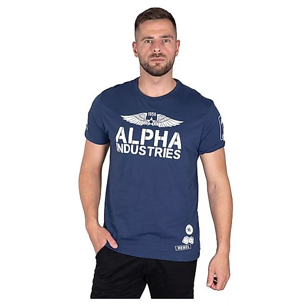 Alpha Industries Rebel Kurzärmeliges T-shirt M New Navy günstig online kaufen