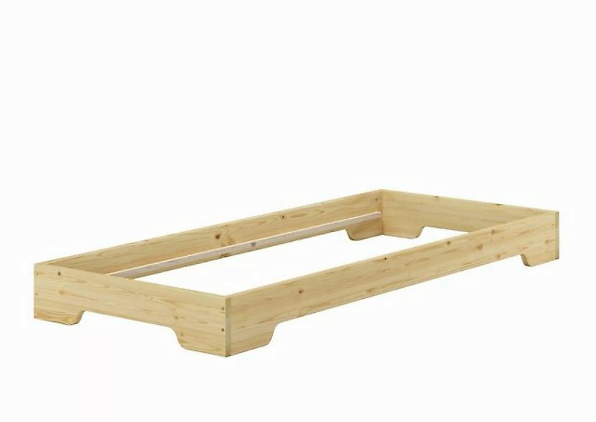 ERST-HOLZ Bett Kinderbett schmal, niedrig, kurz 80x190 Kiefer ohne Rost, Ki günstig online kaufen