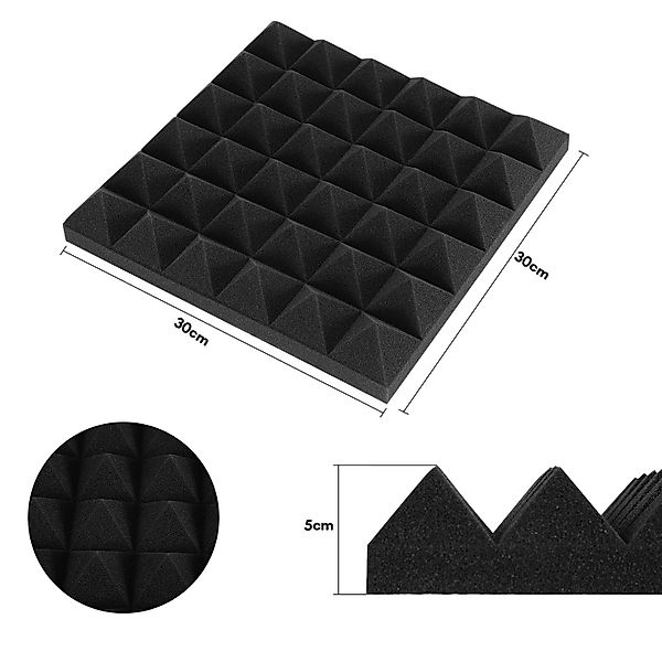 Clanmacy Akustikplatte 24 Stück Akustikplatte Pyramide günstig online kaufen