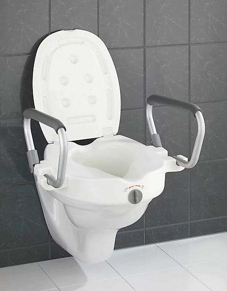 WENKO WC-Sitz Erhöhung mit Stützgriffen Secura weiß günstig online kaufen