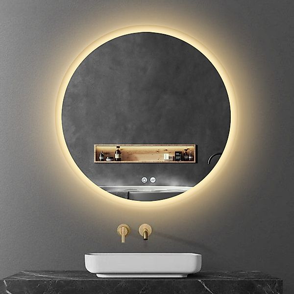 Apejoy Badspiegel 80cm Runder LED Wandspiegel günstig online kaufen