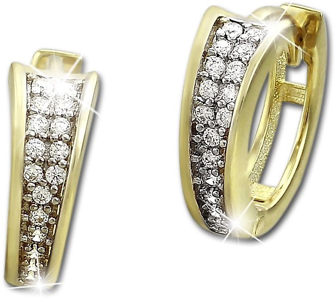 GoldDream Paar Creolen GoldDream Elegance Ohrringe Zirkonia weiß (Creolen), günstig online kaufen