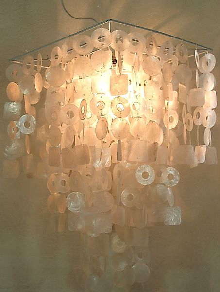 Guru-Shop Deckenleuchten Deckenlampe, Muschelleuchte aus hunderten.., günstig online kaufen