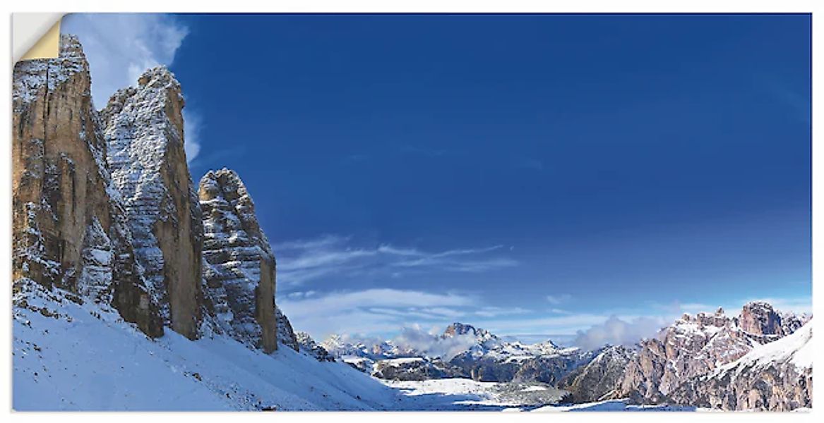 Artland Wandbild "Drei Zinnen Umrundung in den Dolomiten", Himmel, (1 St.), günstig online kaufen