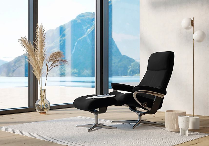 Stressless "View" mit Cross Base, Größe S, M & L, Holzakzent Schwarz günstig online kaufen