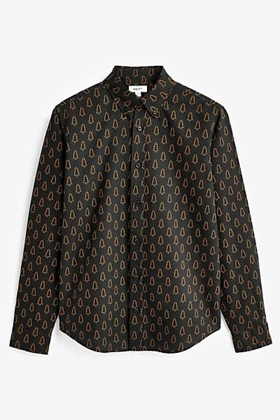 Next Langarmhemd Langärmeliges Hemd mit Weihnachtsmotiv (1-tlg) günstig online kaufen