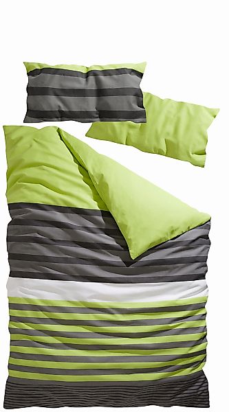 H.I.S Bettwäsche "Majoran" 2 tlg. gestreifte Bettwäsche in verschiedenen Qu günstig online kaufen