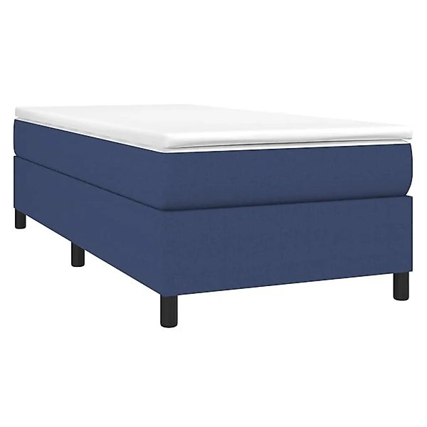 vidaXL Boxspringbett mit Matratze Blau 90x190 cm Stoff 3144389 günstig online kaufen