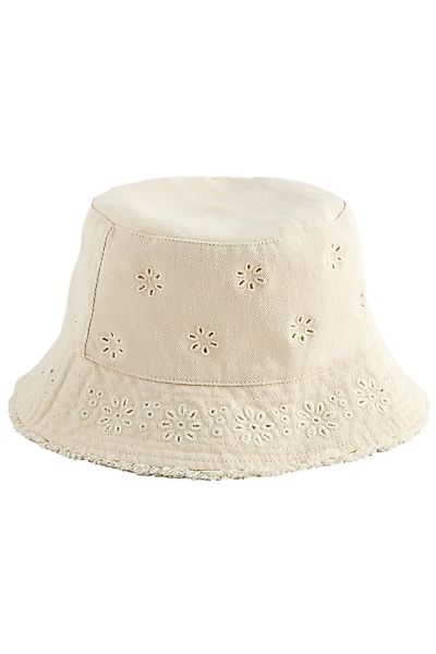 Next Fischerhut Fischerhut mit Blumen-Lochstickerei aus günstig online kaufen