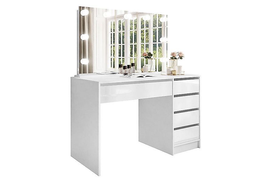 Lookway Schminktisch MADA ELITE mit Spiegel und LED Beleuchtung (1x Schreib günstig online kaufen